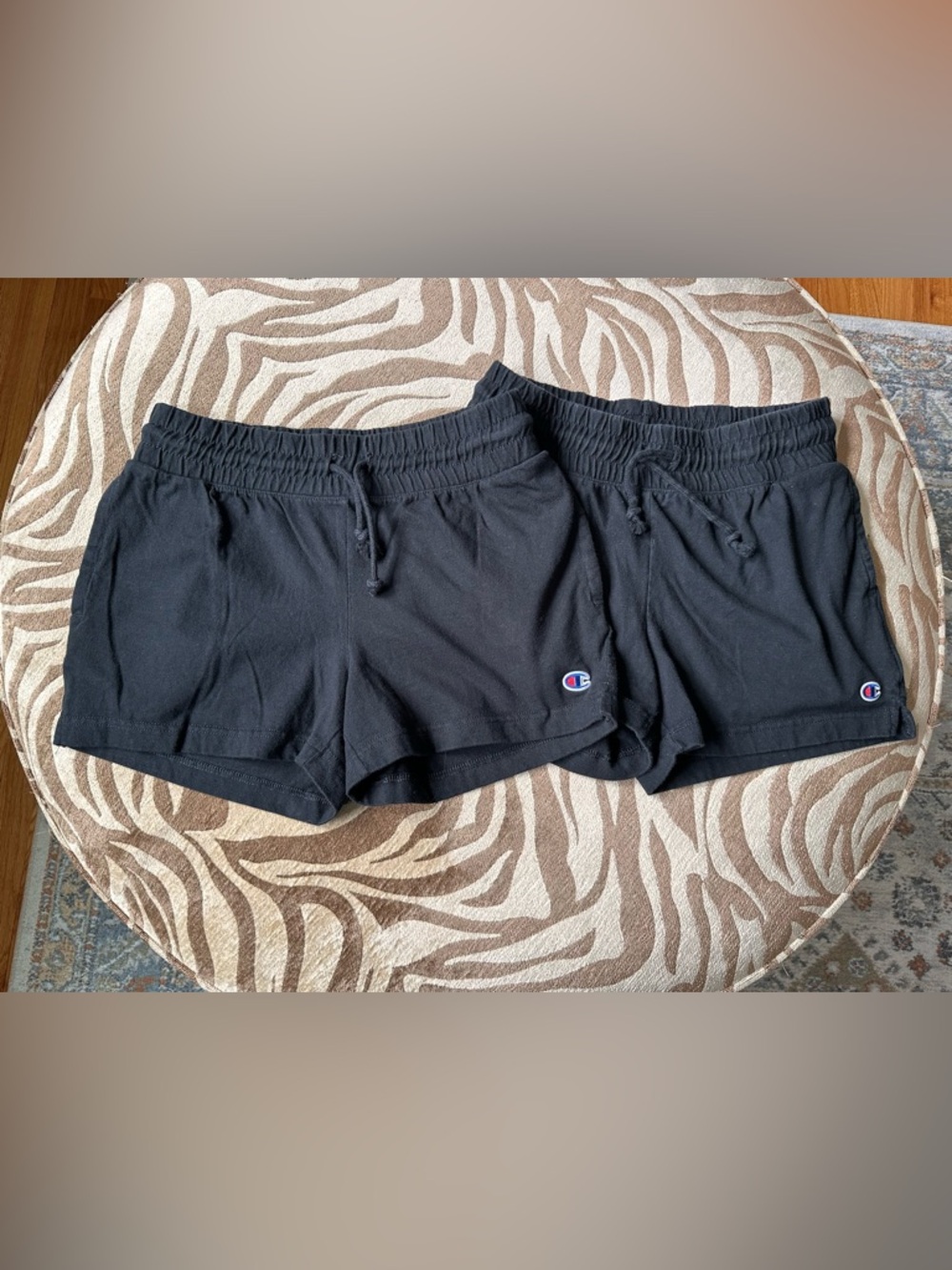 Champion Black Jersey Drawstring Athletic Shorts 2 Pack
